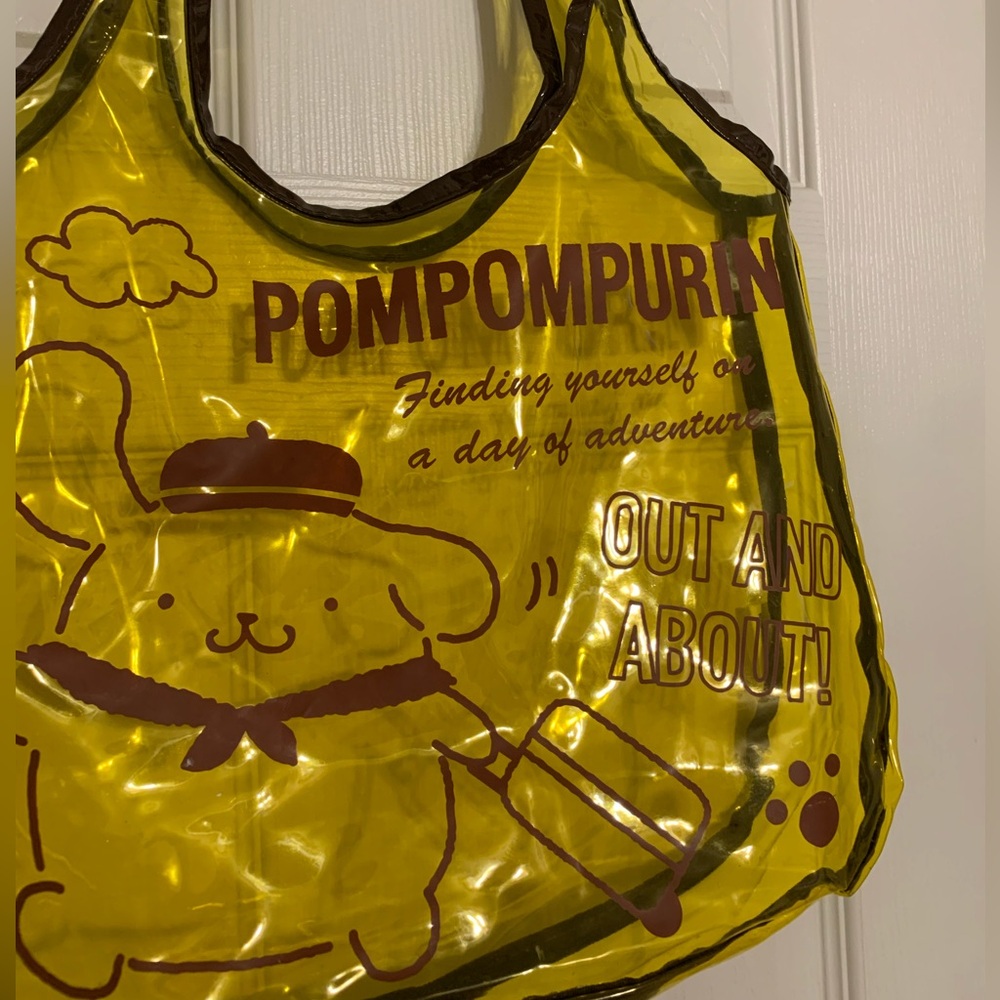 Sanrio Tokyo Pompompurin Clear Vinyl Tote Bag - Picture 2 of 8